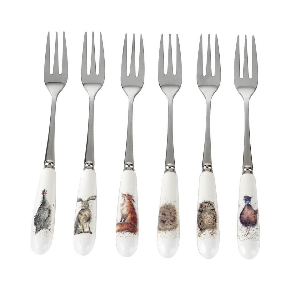 Pastry Forks 6" Assorted - Set of 6