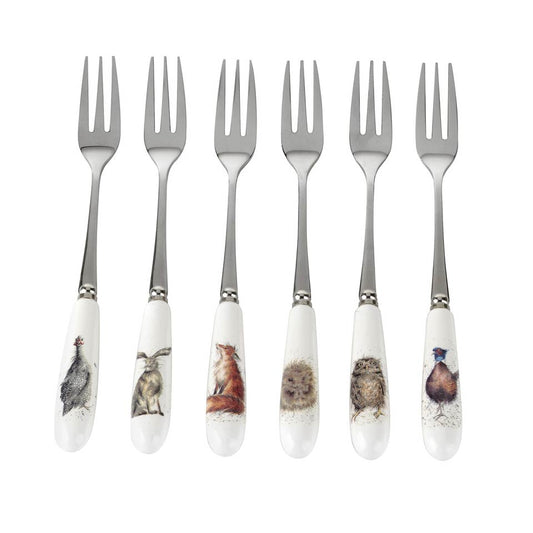Pastry Forks 6" Assorted - Set of 6