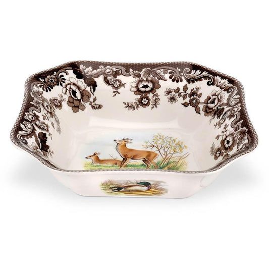 Deer Square Serving Bowl