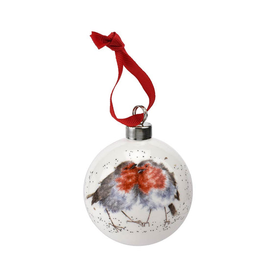 Snuggled Together Bauble (Robin)
