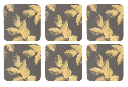 Coasters - Set of 6 Dark Grey