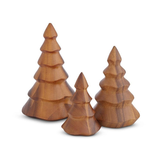 Deck the Halls Wood Christmas Tree - Set Of 3