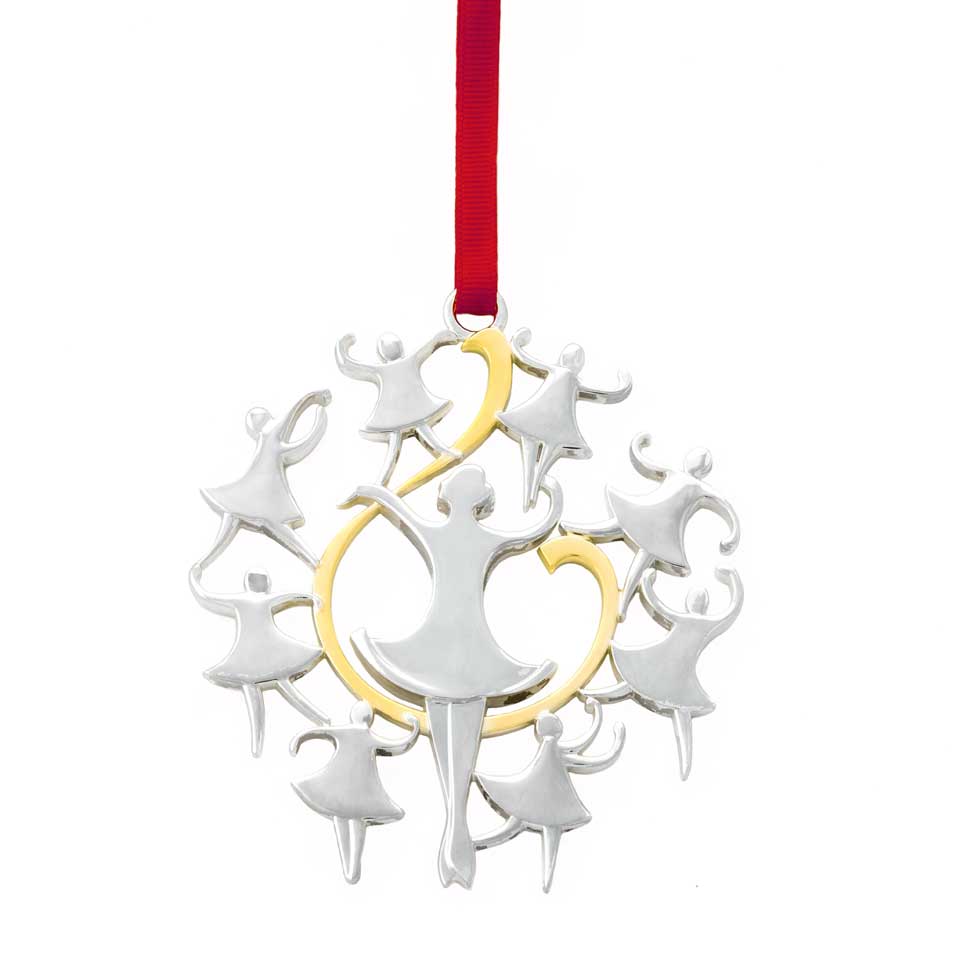 Twelve Days Of Christmas Ornament: Nine Ladies Dancing