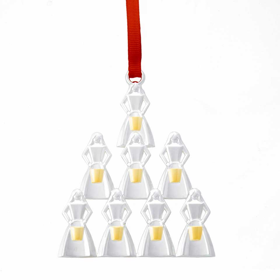 Twelve Days Of Christmas Ornament: Eight Maids A Milking