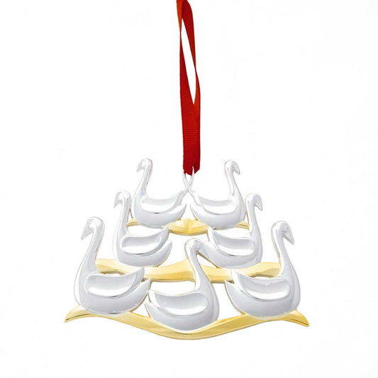 Twelve Days Of Christmas Ornament: Seven Swans A Swimming