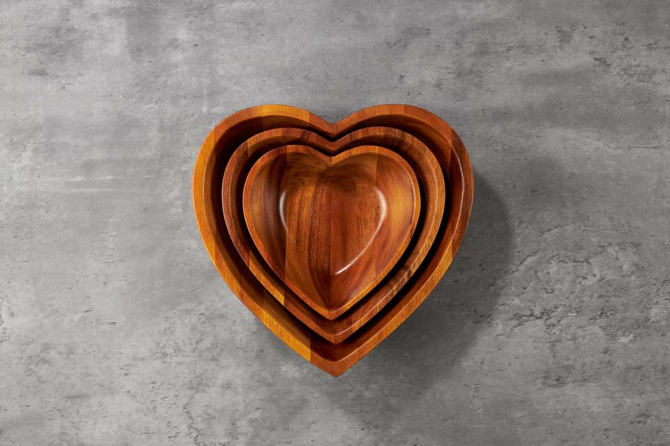 Eat Your Heart Out Set Of 3 Nesting Bowls