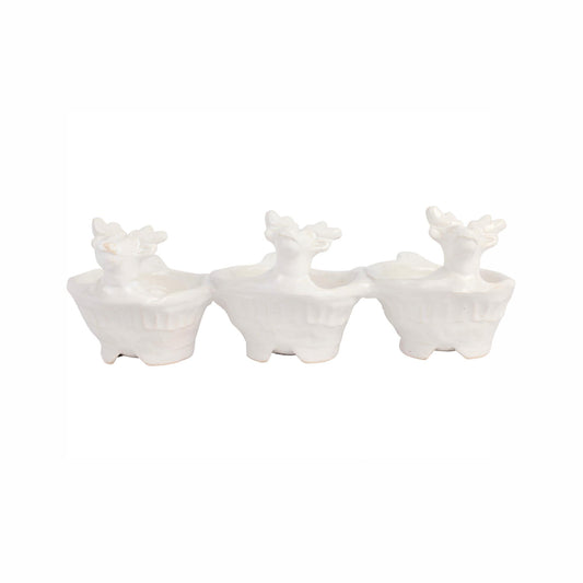 Figural Deer Three-Part Server