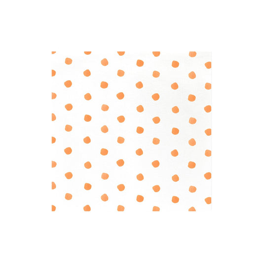 Dot Orange Dinner Napkins (Pack of 20)