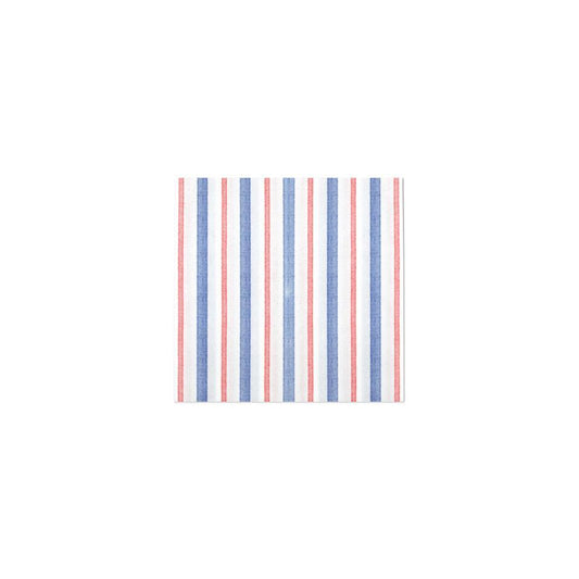 Americana Stripe Cocktail Napkins (Pack of 20)