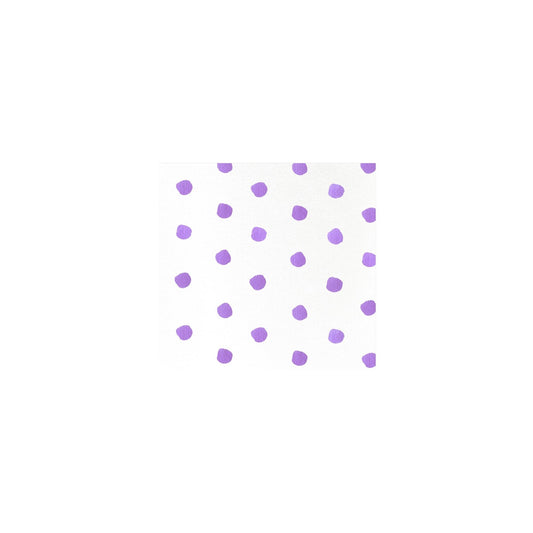 Dot Purple Cocktail Napkins (Pack of 20)