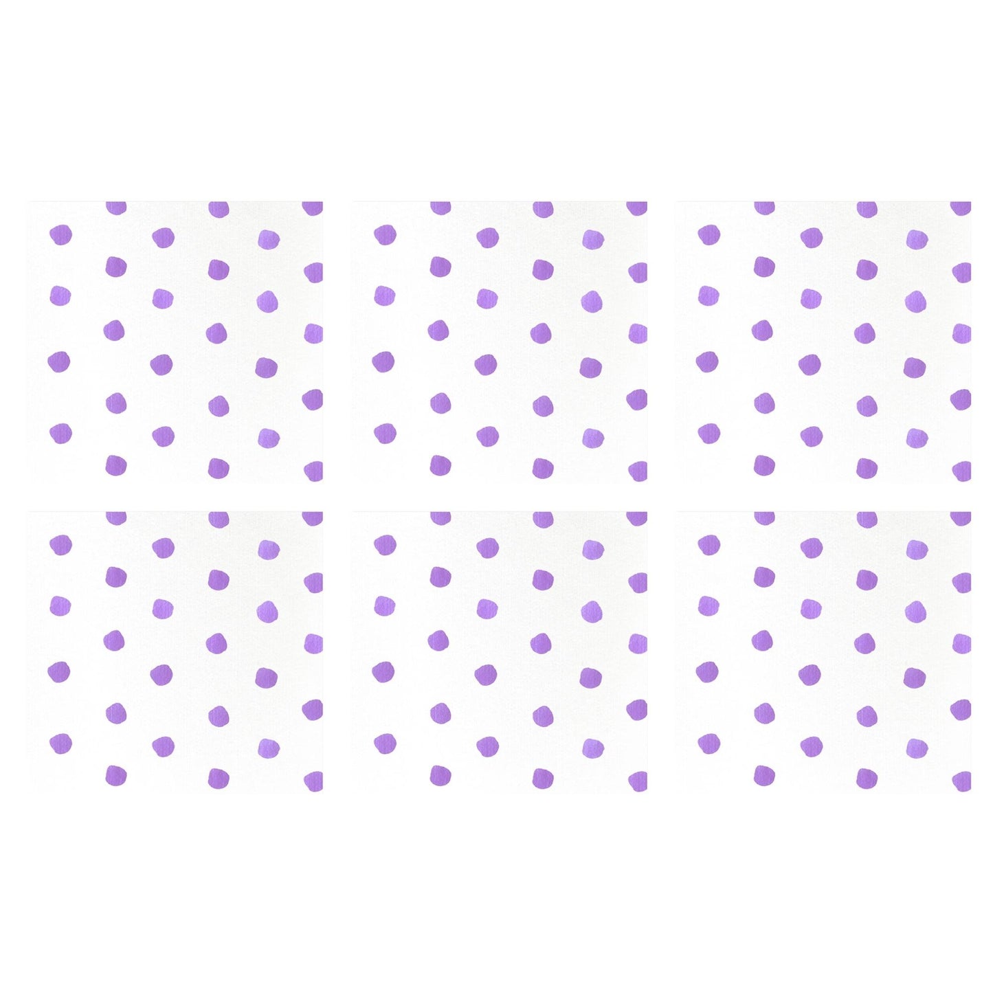 Dot Purple Cocktail Napkins (Pack of 20) - Set of 6