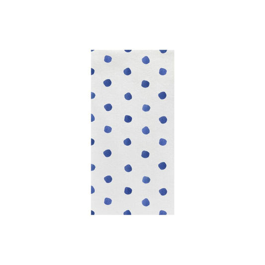 Dot Blue Guest Towels (Pack of 20)