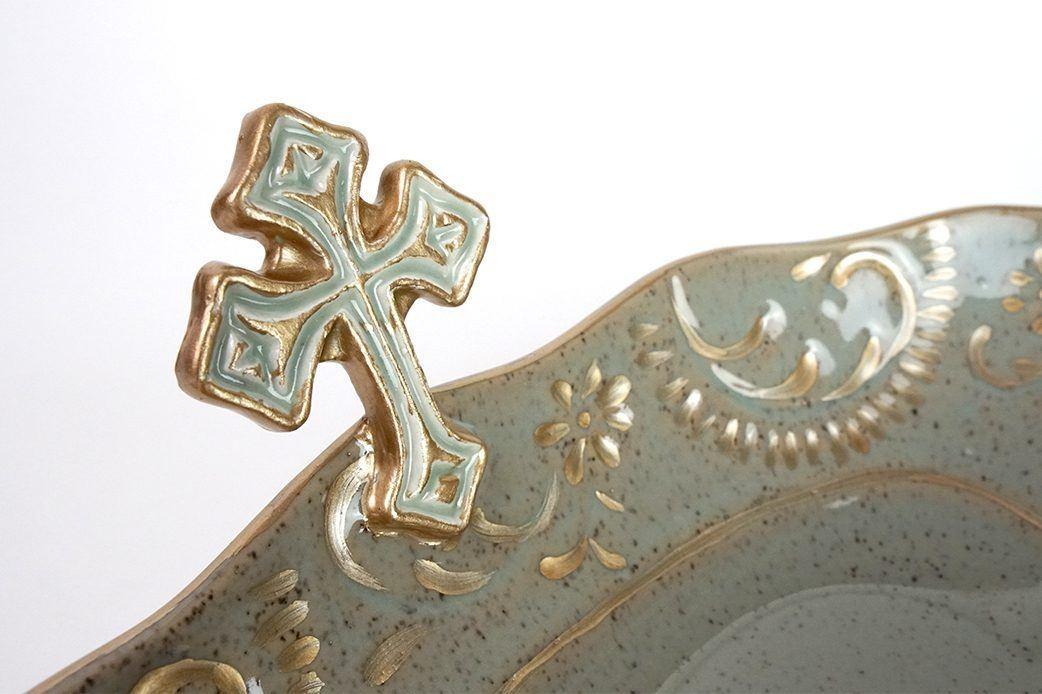 Cross Prayer Bowl Blue