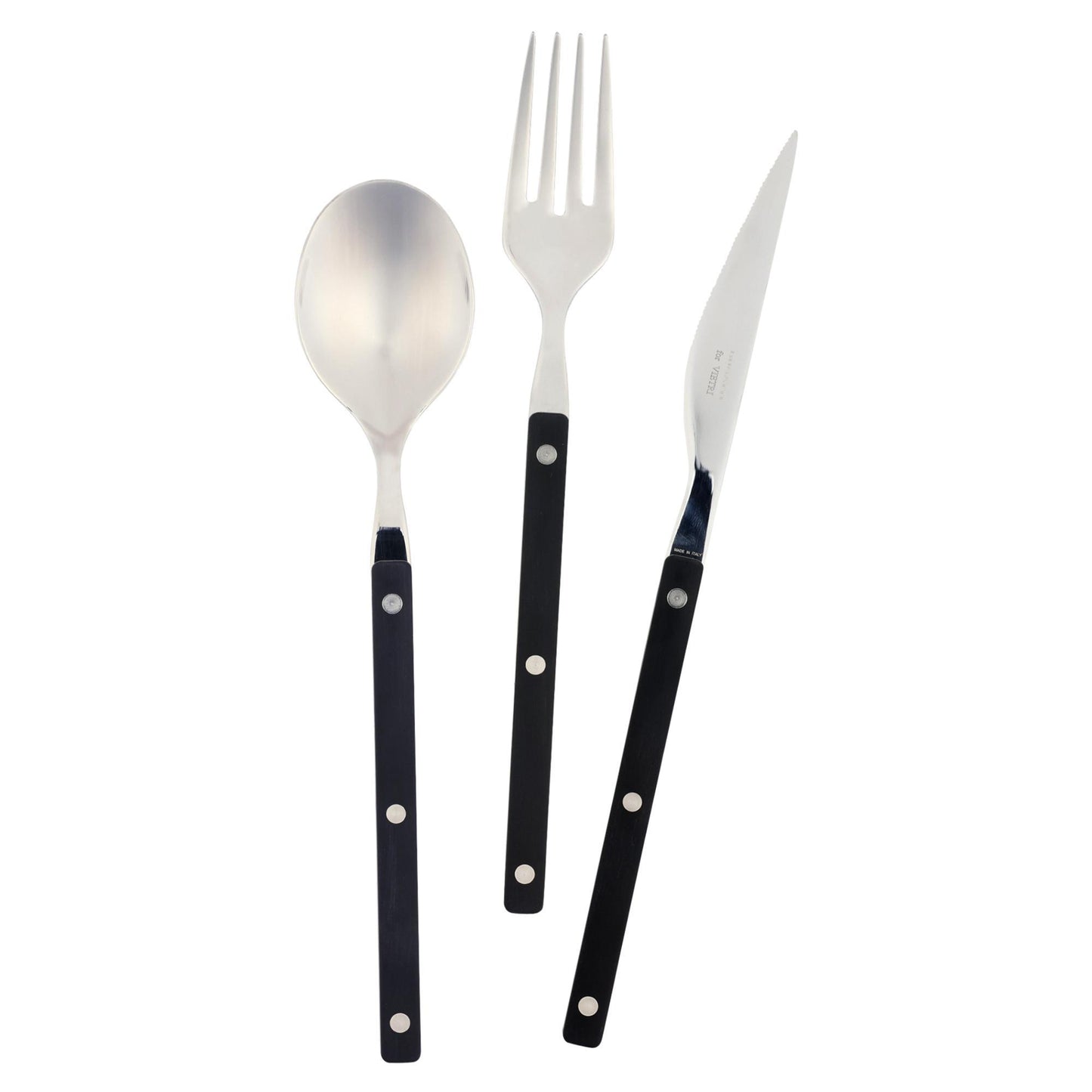 Pastello Black Three-Piece Place Setting