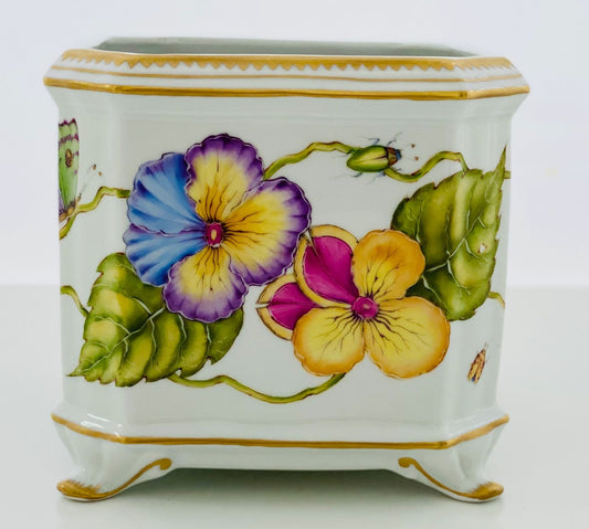 Square Cachepot - Vibrant Pansies