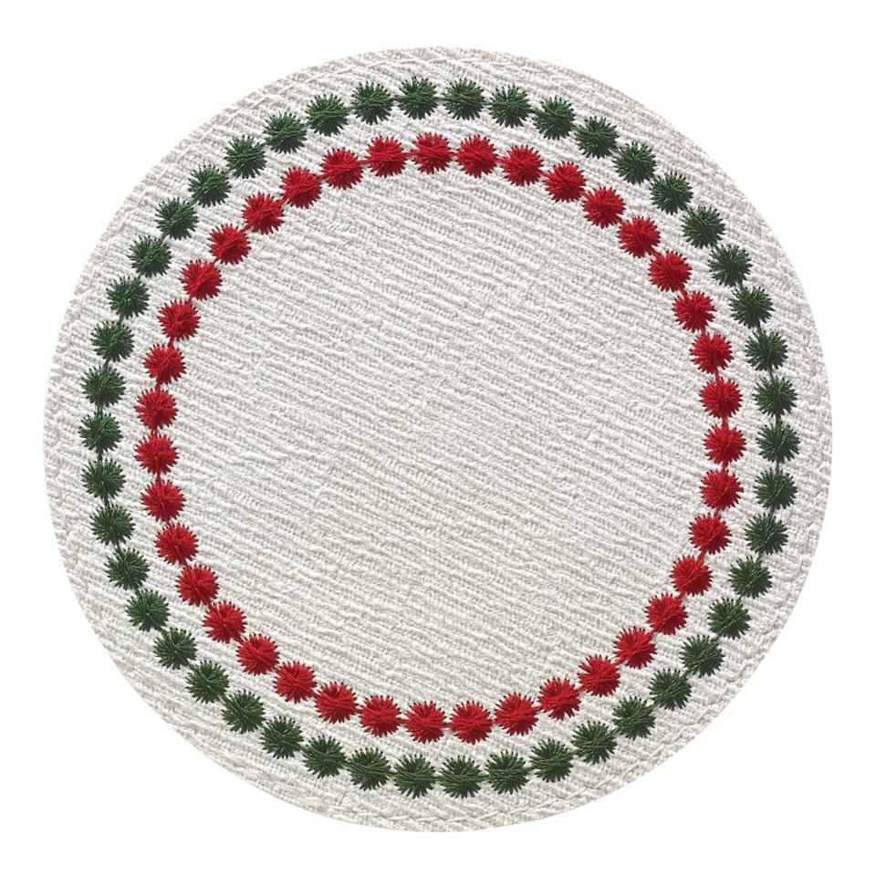 White Red/Green Set of 4