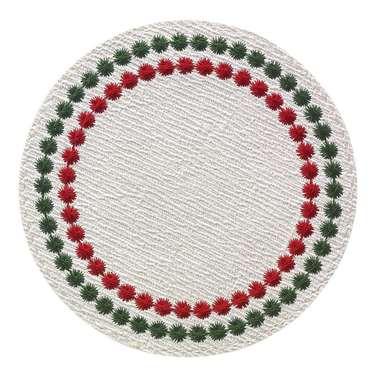 White Red/Green Set of 4