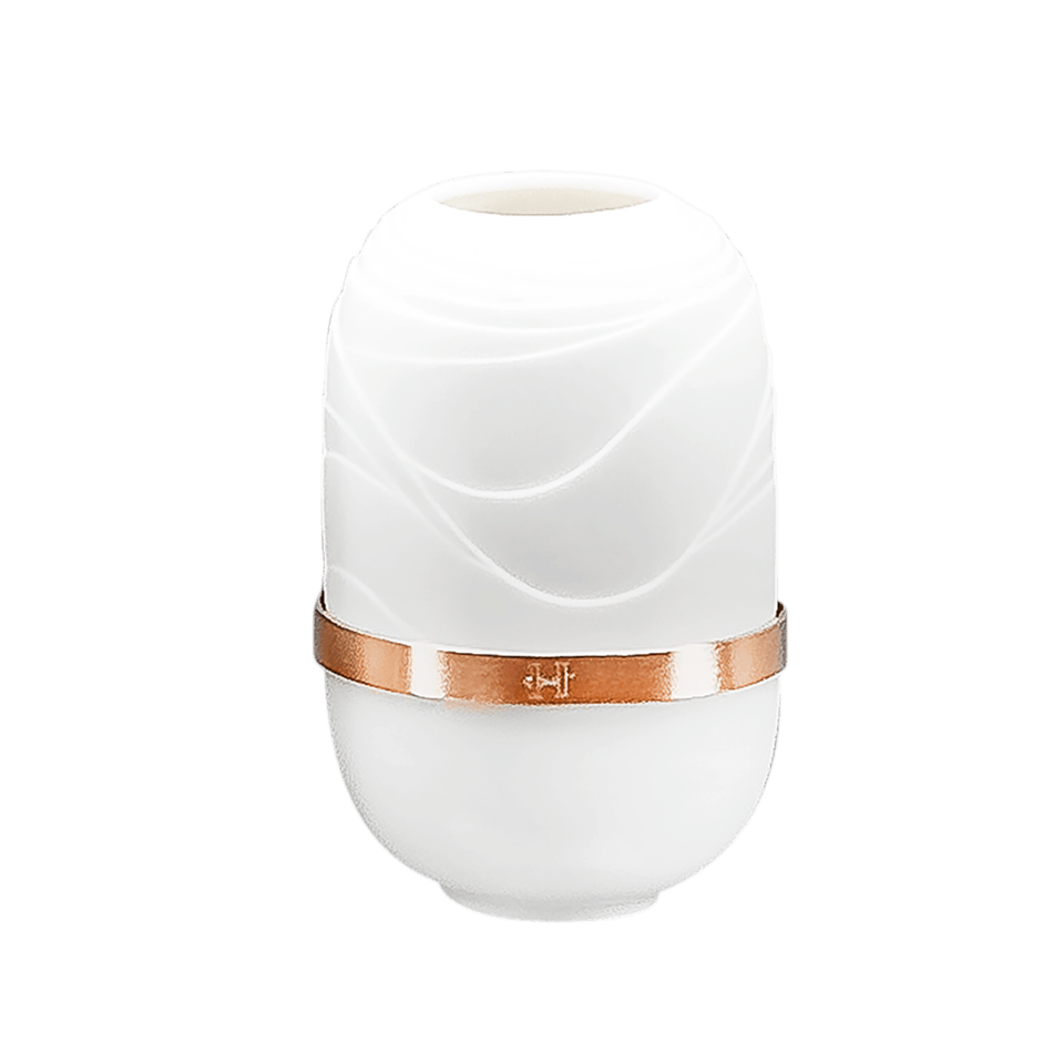 Large Dune Candle Holder with Golden Band
