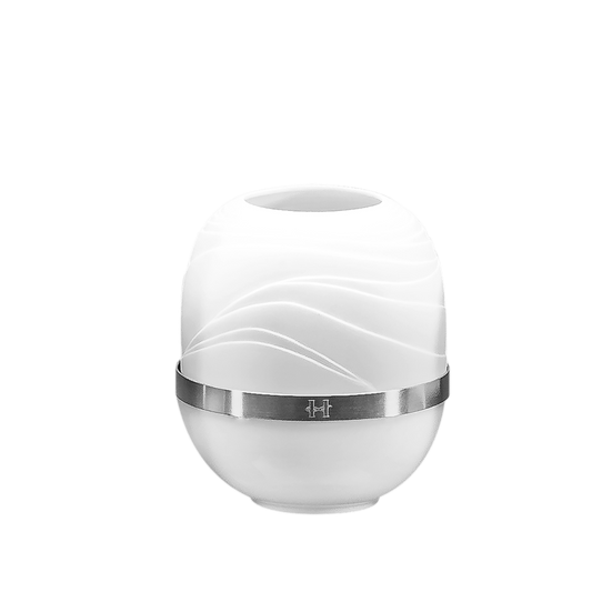 Medium Dune Candle Holder with Silver-Colored Band