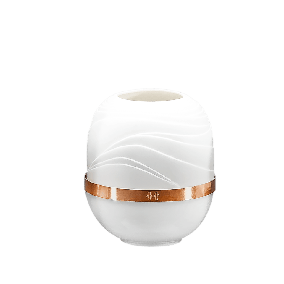 Medium Dune Candle Holder with Golden Band
