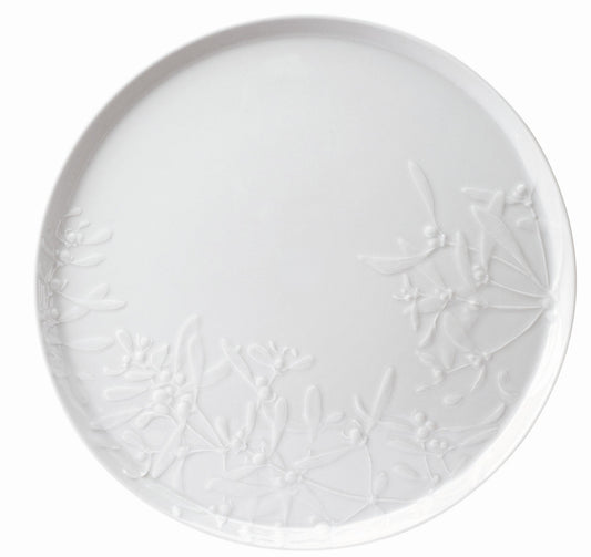 Round cake platter - Mistletoe