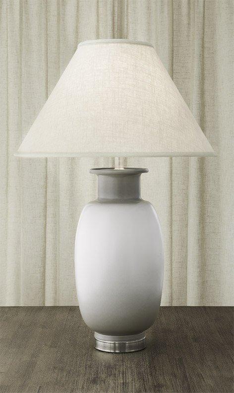 Vase Lamp White & Gray