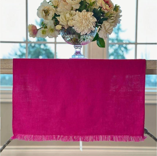 Magenta Runner with Fringe, 78"