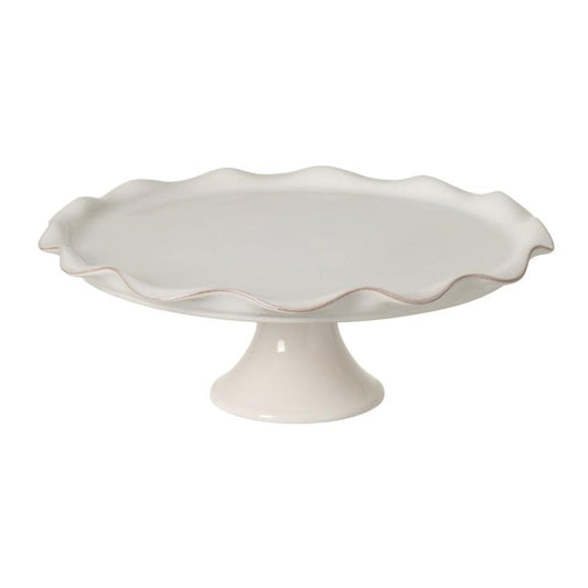 Footed Plate 14", White