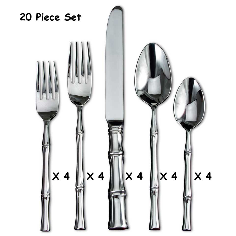20 Piece Set (four 5 piece place settings)