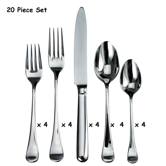 20 Piece Set (four 5 piece place settings)