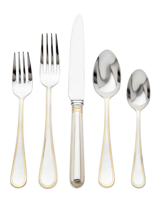 Gold 5 Piece Place Setting