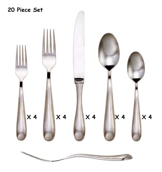 Hammered Satin 20 Piece Set (four 5 piece place settings)