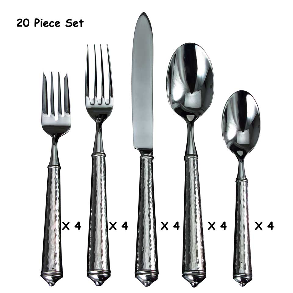 20 Piece Set (four 5 piece place settings)