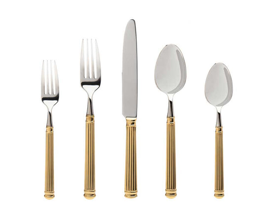 Gold 45 Piece Flatware Set
