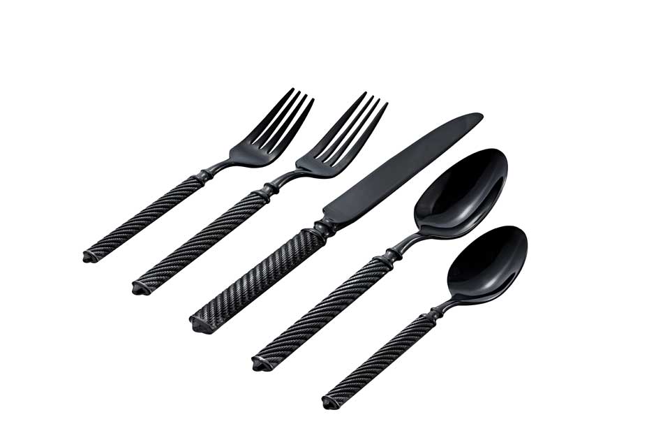 Black 45 Piece Flatware Set