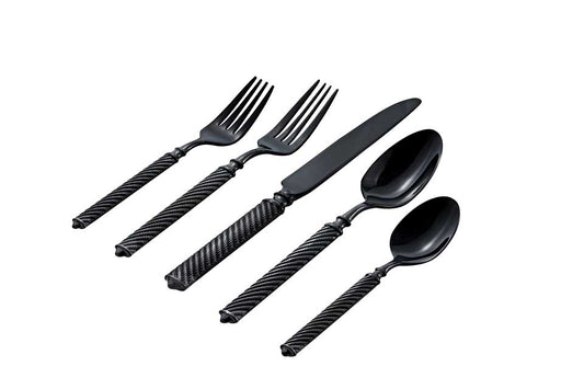 Black 45 Piece Flatware Set