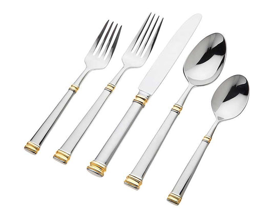 Gold 45 Piece Flatware Set