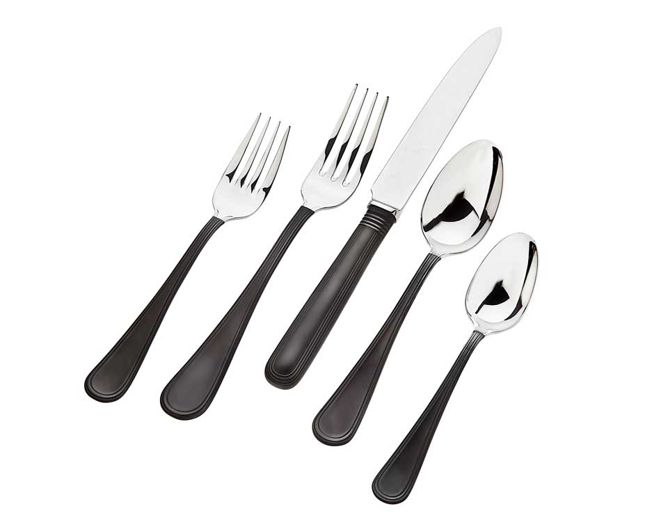 20 Piece Set (four 5 piece place settings) -Black