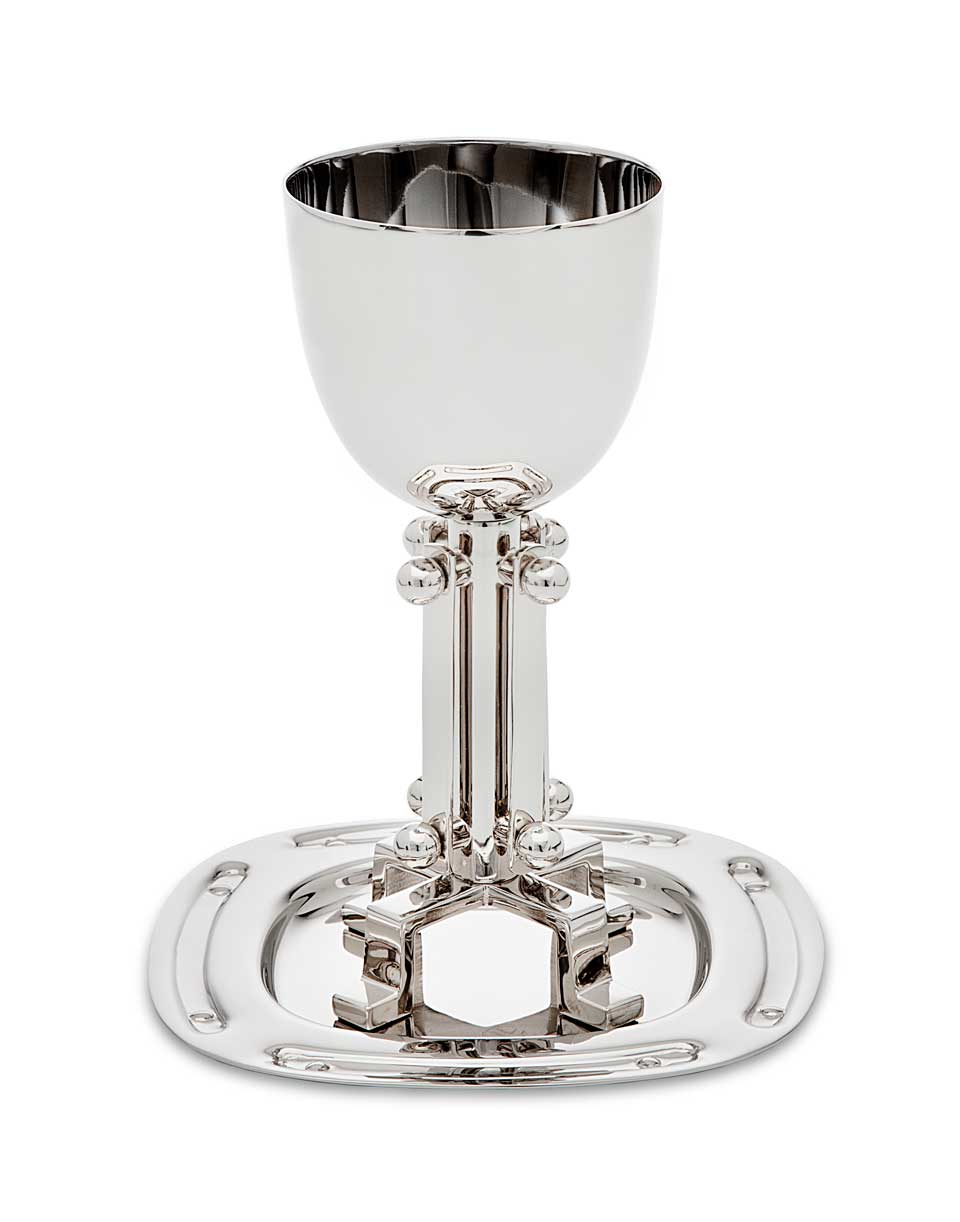 Nickel Suspension Wine Cup/Saucer