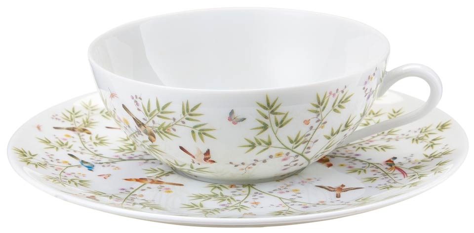 White Tea cup extra and saucer white background set GBX