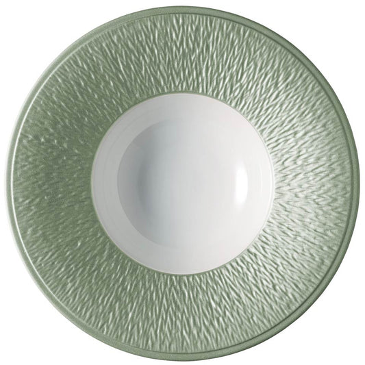 Deep Plate with Engraved Rim 8.9 in