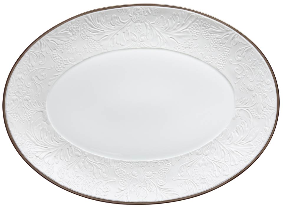 Platinum - Oval Platter 14.2 x 10.2 in