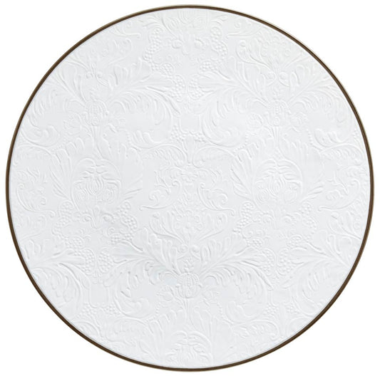 Platinum - Buffet Plate Coupe Completely Engraved 12.6 in