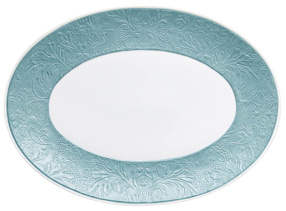 Sky Blue - Oval Platter 14.2 x 10.2 in