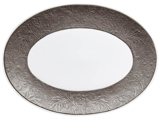 Dark Grey - Oval Platter 14.2 x 10.2 in