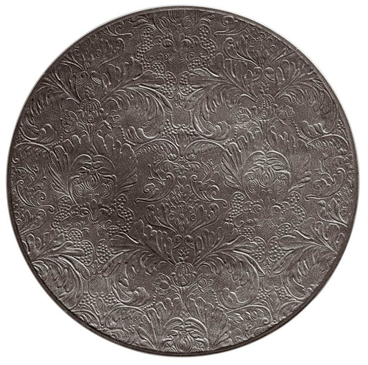 Dark Grey - Buffet Plate Coupe Completely Engraved 12.6 in