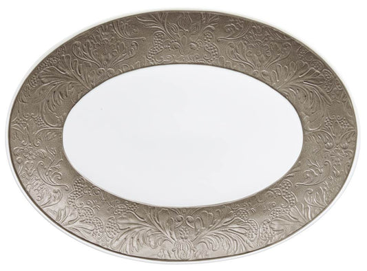 Warm Grey - Oval Platter 14.2 x 10.2 in