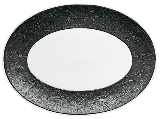 Black Matte - Oval Platter 14.2 x 10.2 in