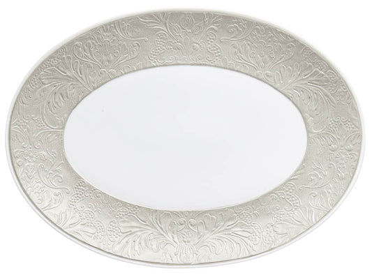 Pearl Grey - Oval Platter 14.2 x 10.2 in