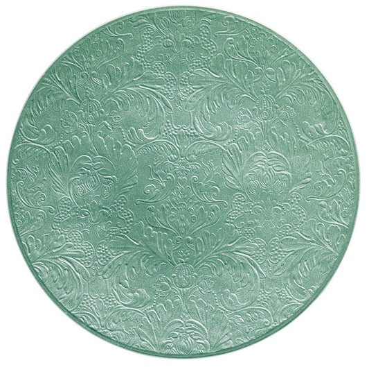 Turquoise - Buffet Plate Coupe Completely Engraved 12.6 in